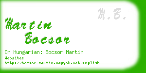 martin bocsor business card